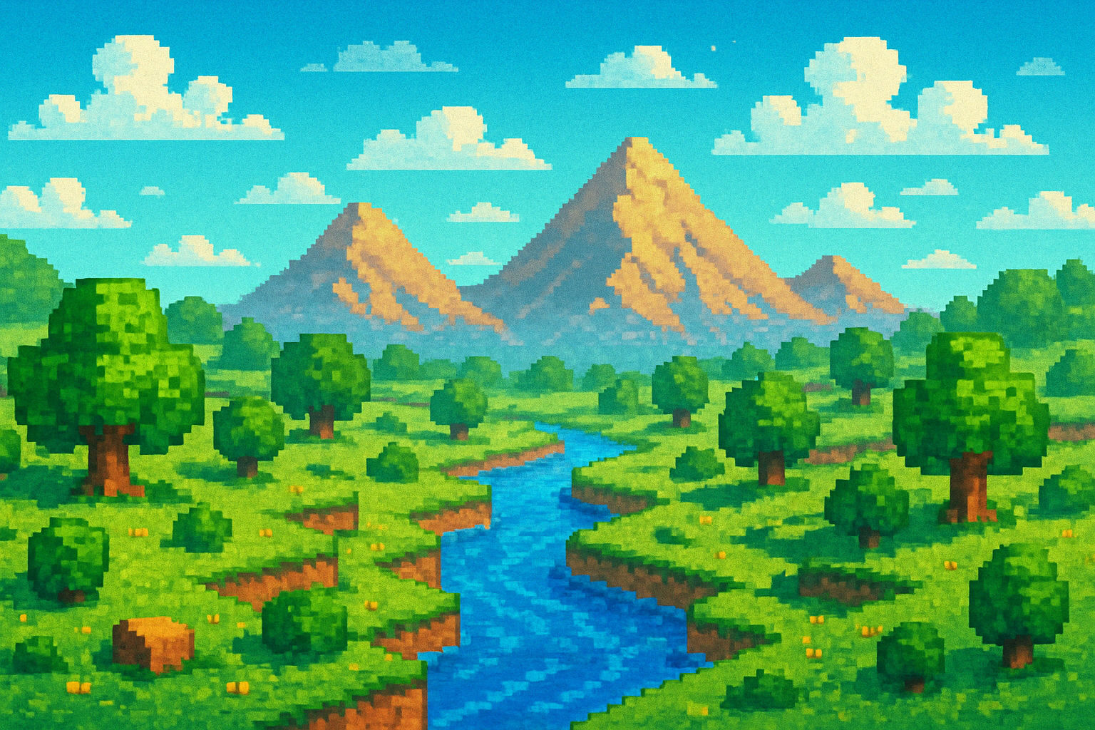 Minecraft landscape scenery